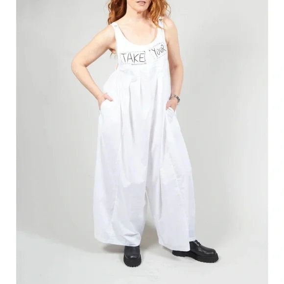 Bread and Butter Wide Leg Drop Crotch Jumpsuit Romper Womens Small Avant Garde - Picture 3 of 9